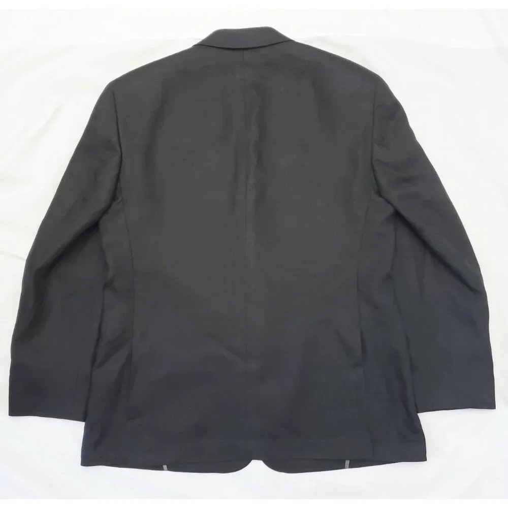 Haspel Frank Stella Mens Black 100% Linen Sport Coat Blazer Jacket 43R